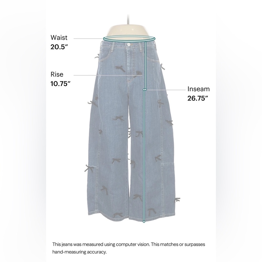 Anthropologie The Kenna Mid-Rise Heritage Barrel Jeans by Pilcro: Bow Edition 29 - Picture 5 of 5